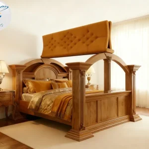 طراحی کلاسیک تخت خواب هوشمند مناسب دکوراسیون لوکس